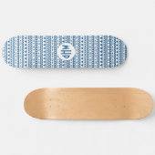 Aztec Pattern benutzerdefinierte Monogramm-Skatebo Skateboard (Horizontal)