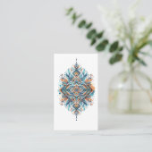 Aztec Pattern Boho Boutique Salon Business Card Visitenkarte (Stehend Vorderseite)
