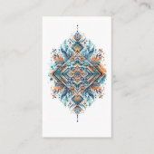 Aztec Pattern Boho Boutique Salon Business Card Visitenkarte (Vorderseite)