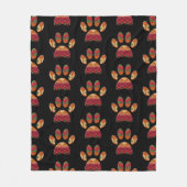 Aztec Pattern Dog Paw Fleecedecke (Vorderseite)