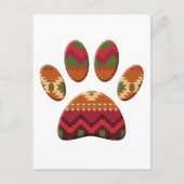 Aztec Pattern Dog Paw Postkarte (Vorderseite)
