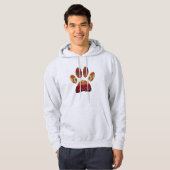 Aztec Pattern Dog Paw Print Hoodie (Vorne ganz)