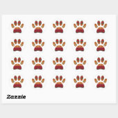 Aztec Pattern Dog Paw Runder Aufkleber (Blatt)