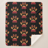 Aztec Pattern Dog Paw Sherpadecke (Vorderseite)