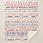 Aztec Pattern Fleecedecke Sherpadecke (Vorderseite)