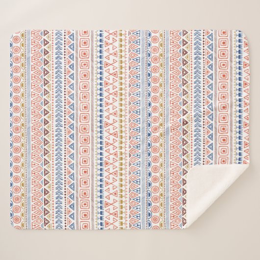 Aztec Pattern Fleecedecke Sherpadecke (Vorderseite (Horizontal))