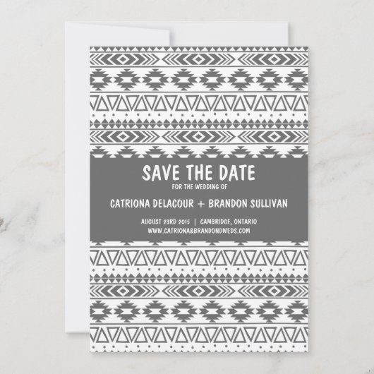 AZTEC PATTERN FOTO ANKÜNDIGUNG DATUM FREIHALTEN (Rückseite)