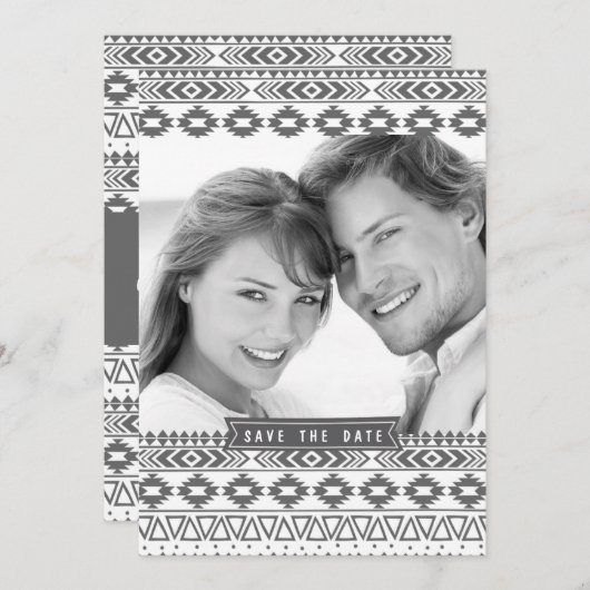 AZTEC PATTERN FOTO ANKÜNDIGUNG DATUM FREIHALTEN (Vorne/Hinten)