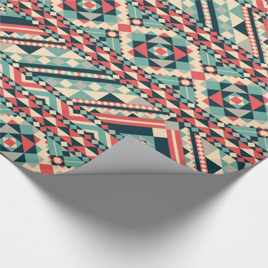 Aztec Pattern Geometric Trendy Modern Tribe Geschenkpapier (Ecke)