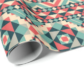 Aztec Pattern Geometric Trendy Modern Tribe Geschenkpapier (Rolleneckpunkt)