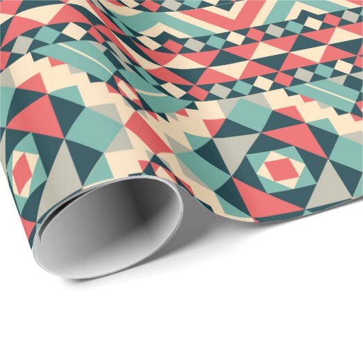 Aztec Pattern Geometric Trendy Modern Tribe Geschenkpapier (Rolleneckpunkt)