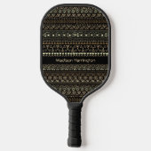Aztec Pattern Individuelle Name Pickleball Schläger (Rückseite)