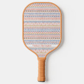 Aztec Pattern Individuelle Name Pickleball Schläger (Rückseite)