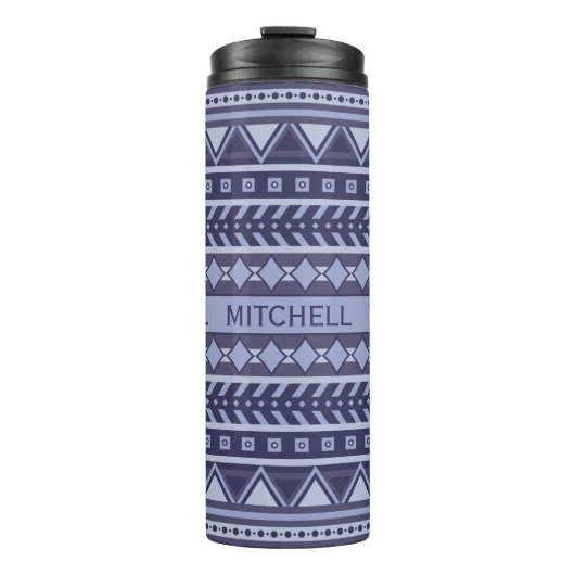 Aztec Pattern individuelle Name tumbler Thermosbecher (Vorderseite)