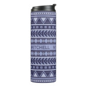 Aztec Pattern individuelle Name tumbler Thermosbecher (Nach links gedreht)