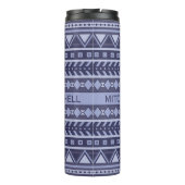 Aztec Pattern individuelle Name tumbler Thermosbecher (Rückseite)