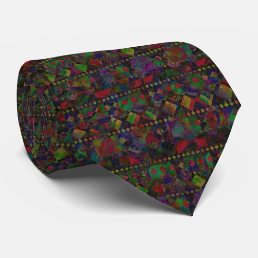 Aztec Pattern Neck Tie Krawatte (Gerollt)