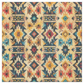 Aztec Pattern-Vibrant Tribal Geometric Stoff (Nahaufnahme)