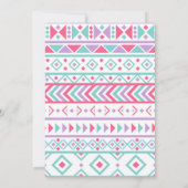 Aztec Pink Aquamarin S'more fun mit Freunden Gebur Einladung (Rückseite)