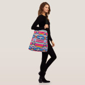 Aztec Pink Bag Tragetaschen Mit Langen Trägern (Am Model)