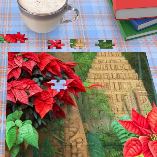 Aztec Poinsettias #1 Puzzle