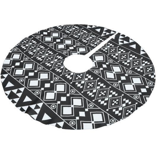 Aztec Polyester Weihnachtsbaumdecke (Schrägansicht)