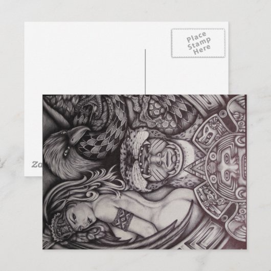 Aztec Postkarte (Vorne/Hinten)