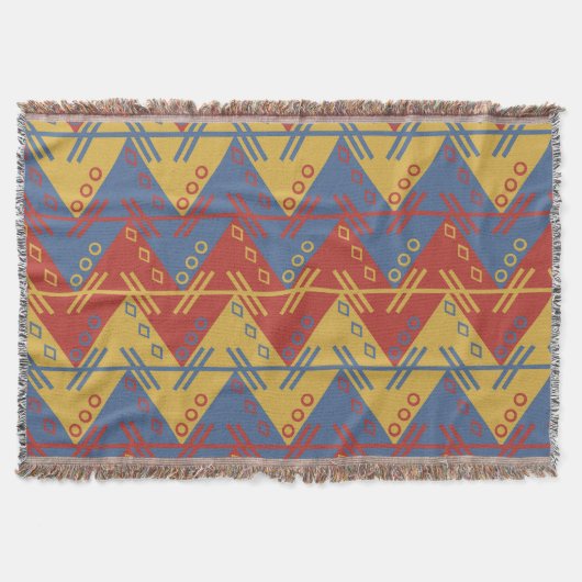 Aztec Print South American Inspiriert Decke (Vorderseite)