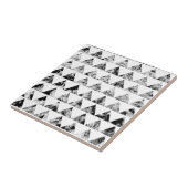 Aztec Print Zwart Wit Black White Fliese (Seite)