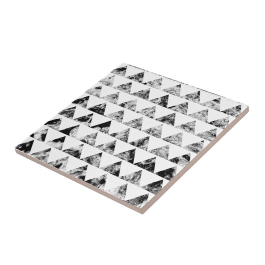 Aztec Print Zwart Wit Black White Fliese (Seite)