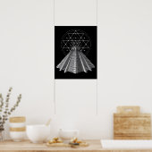 Aztec Pyramid Ancient Mayan Sacred Geometry Poster (Küche)