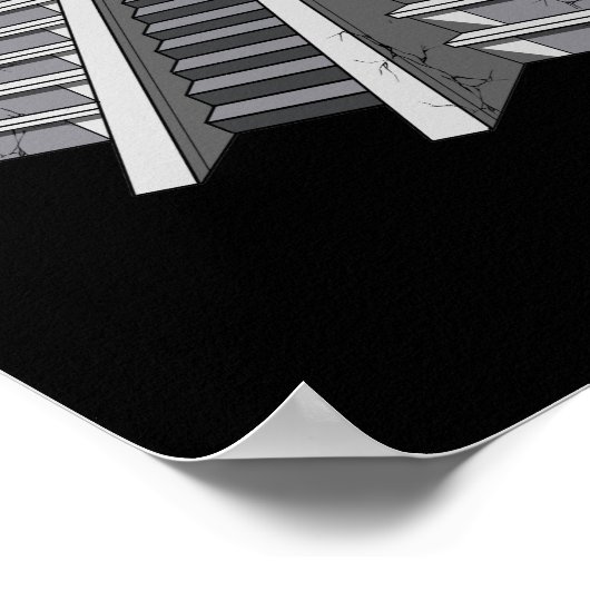 Aztec Pyramid Ancient Mayan Sacred Geometry Poster (Ecke)