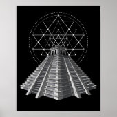 Aztec Pyramid Ancient Mayan Sacred Geometry Poster (Vorne)