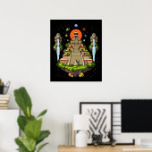 Aztec Pyramid Island Poster (Heimbüro)