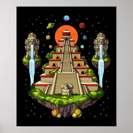 Aztec Pyramid Island Poster (Vorne)