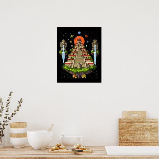 Aztec Pyramid Island Poster (Küche)