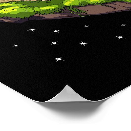 Aztec Pyramid Island Poster (Ecke)