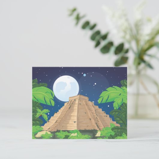 Aztec Pyramid Postkarte (Stehend Vorderseite)