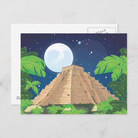 Aztec Pyramid Postkarte (Vorne/Hinten)