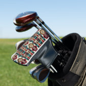 Aztec Red Golf Headcover (In Situ)