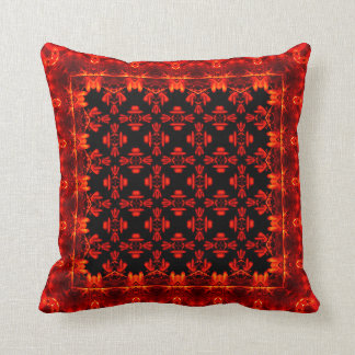 Aztec Red Leafy Ethnic Style Muster Kissen