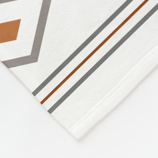 Aztec Reds Grays White Mixed Motifs Muster Fleecedecke (Ecke)