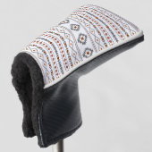 Aztec Reds Grays White Mixed Motifs Muster Golf Headcover (3/4 Vorderseite)