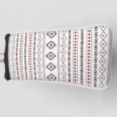 Aztec Reds Grays White Mixed Motifs Muster Golf Headcover (Vorderseite)