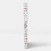 Aztec Reds Grays White Mixed Motifs Muster iPhone Hülle (Linke Seite)
