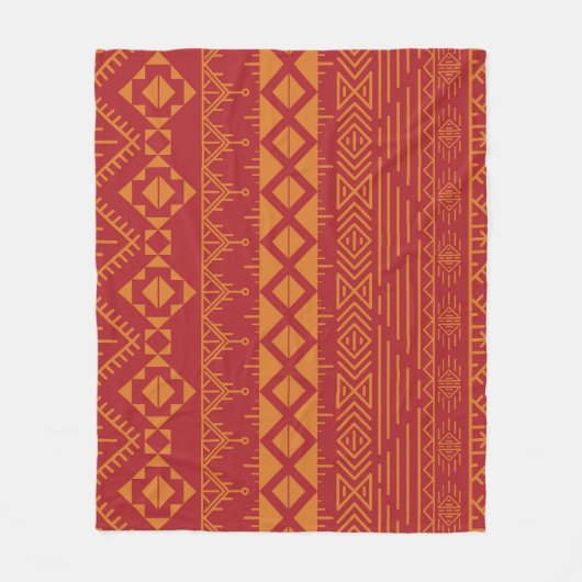 Aztec Retro: Vintages Musterdesign. Fleecedecke (Vorderseite)
