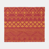Aztec Retro: Vintages Musterdesign. Fleecedecke (Vorderseite (Horizontal))