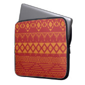 Aztec Retro: Vintages Musterdesign. Laptopschutzhülle (Vorderseite Links)