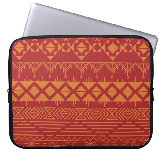 Aztec Retro: Vintages Musterdesign. Laptopschutzhülle (Vorderseite)