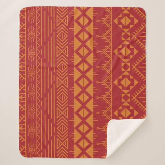 Aztec Retro: Vintages Musterdesign. Sherpadecke (Vorderseite)